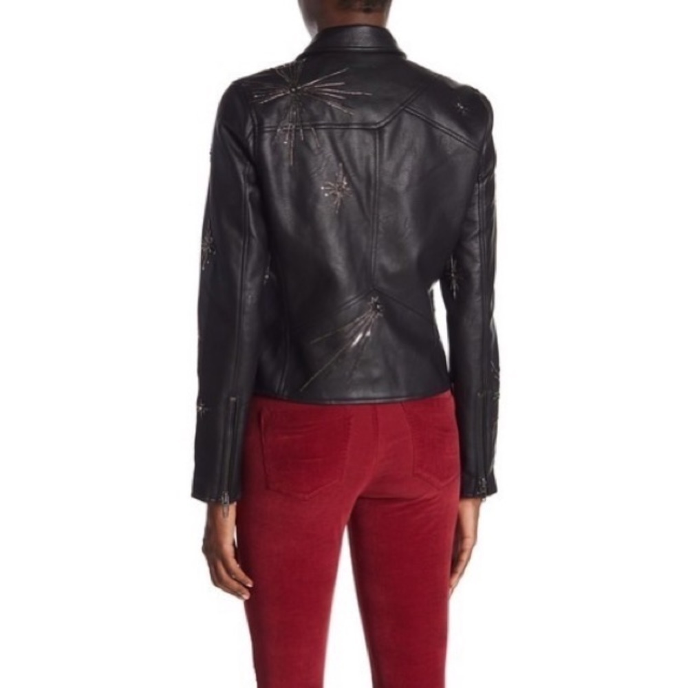 NWT BlankNYC Embellished Faux Leather Moto Jacket - Picture 4 of 8